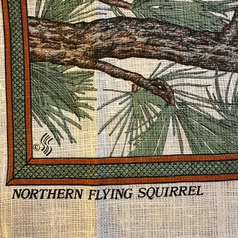 National Wildlife Federation Northern Flying Squirrel Linen Tea Towel 27.5x16.5